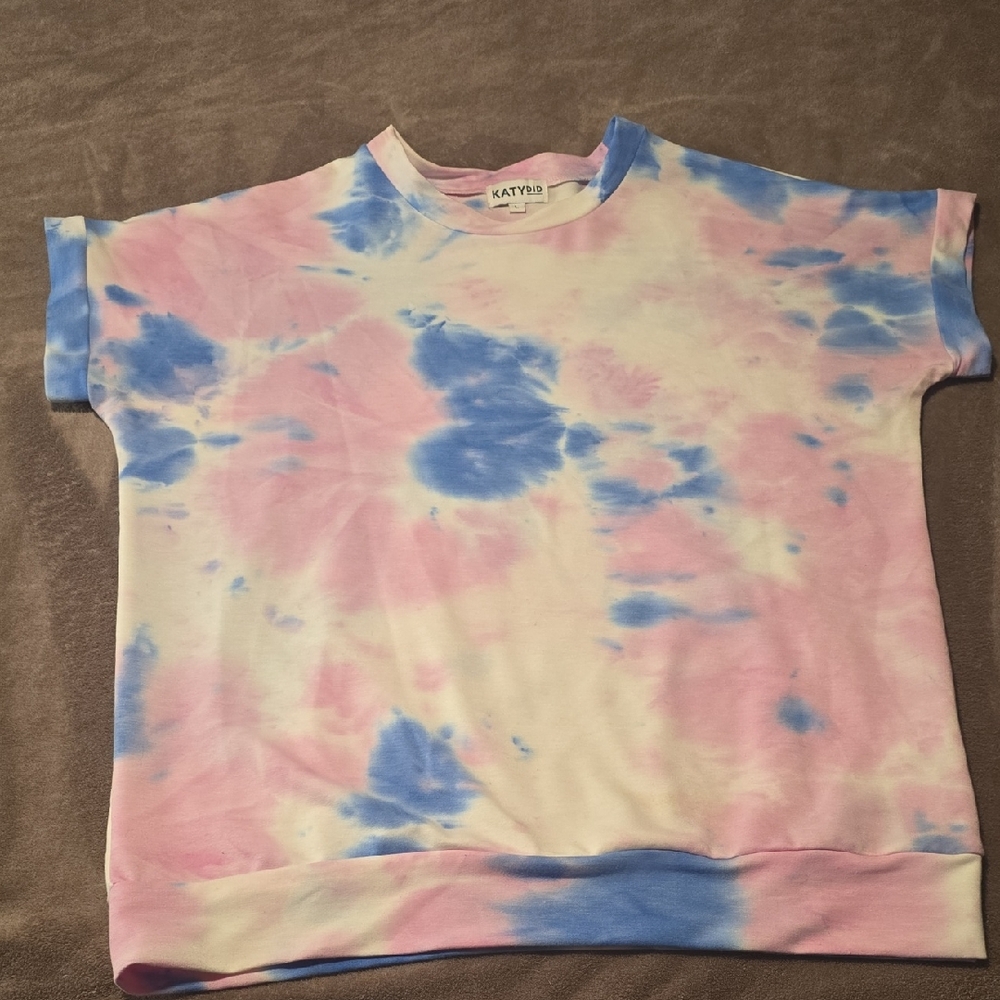 Katydid Kids Pink and Blue Tie-Dye Sweatshirt